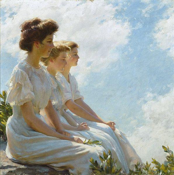 Charles Courtney Curran On the Heights Germany oil painting art